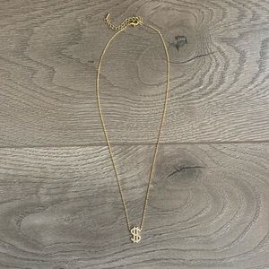 Dollar Sign Dainty Cubic Zirconia Necklace